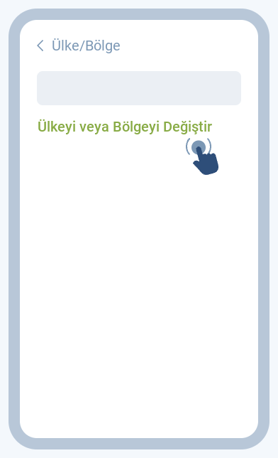 «Ülkeyi veya Bölgeyi Değiştir»