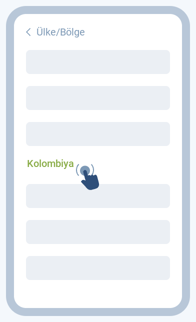 Kolombiya'yı seçin