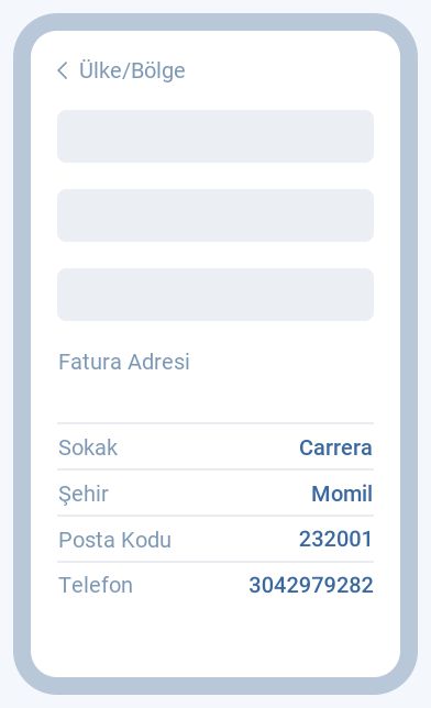 Adres ve ödeme